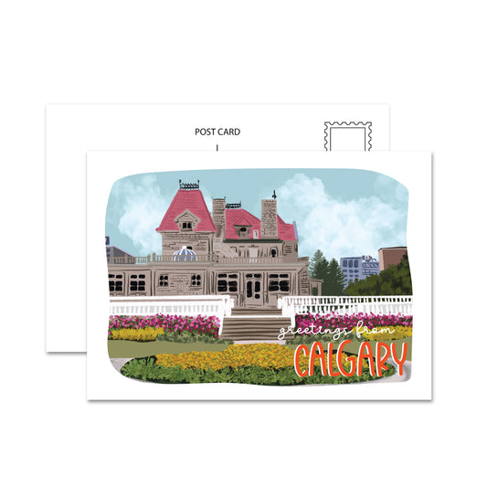 Greetings From Calgary (Lougheed House) Postcard