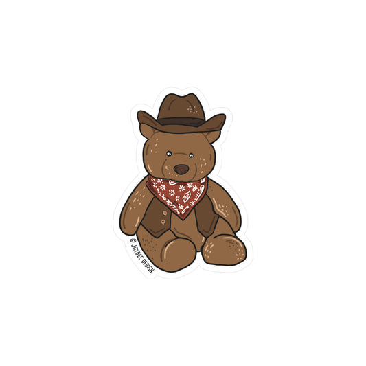Cowboy Bear Sticker