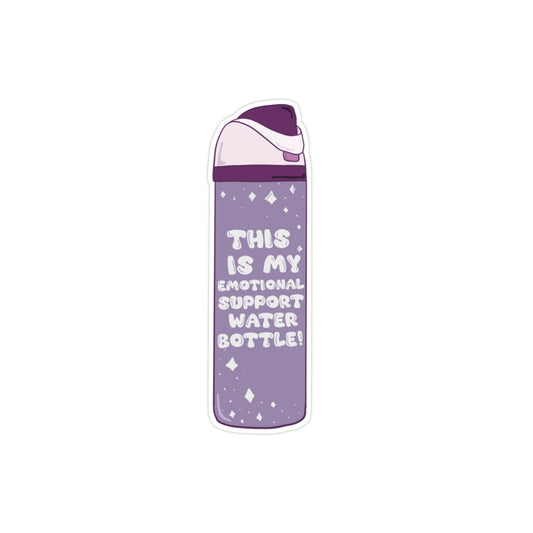 This Is My Emotional Support Water Bottle (Purple) Vinyl Sticker