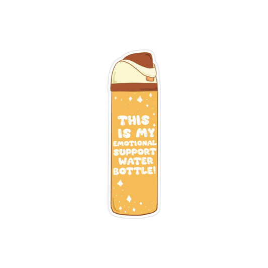 This Is My Emotional Support Water Bottle (Yellow) Vinyl Sticker