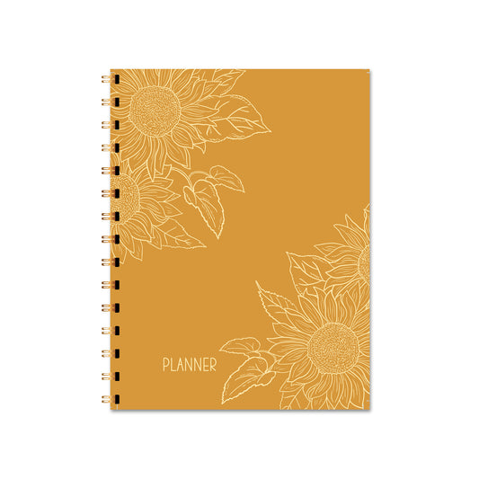 Golden Sunflower 12 Month Undated Planner