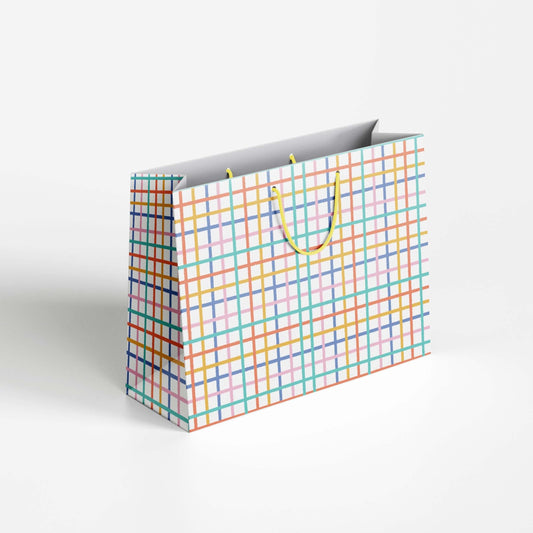 Prismatic Striped Pattern Gift Bag
