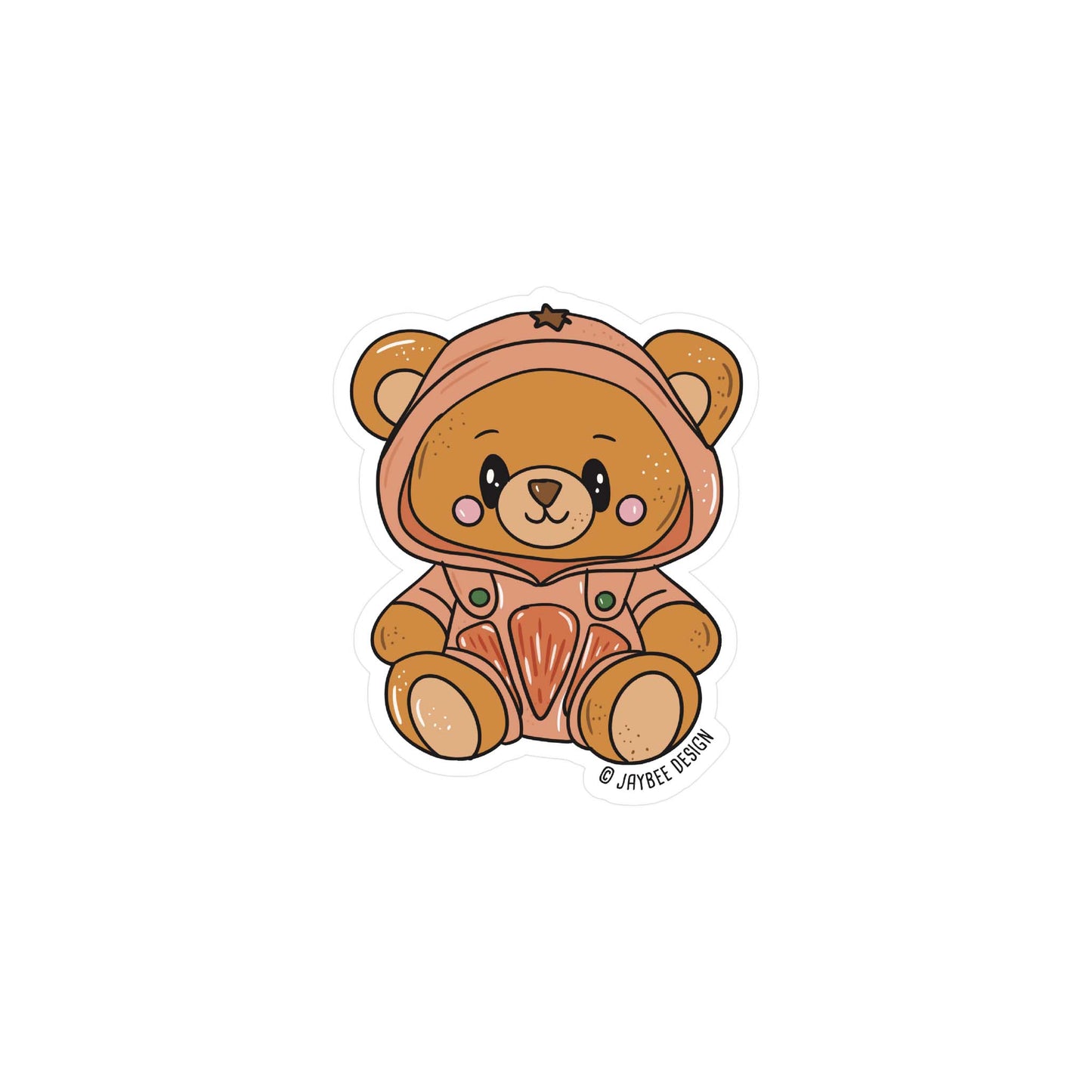 Grapefruit Bear Vinyl Sticker