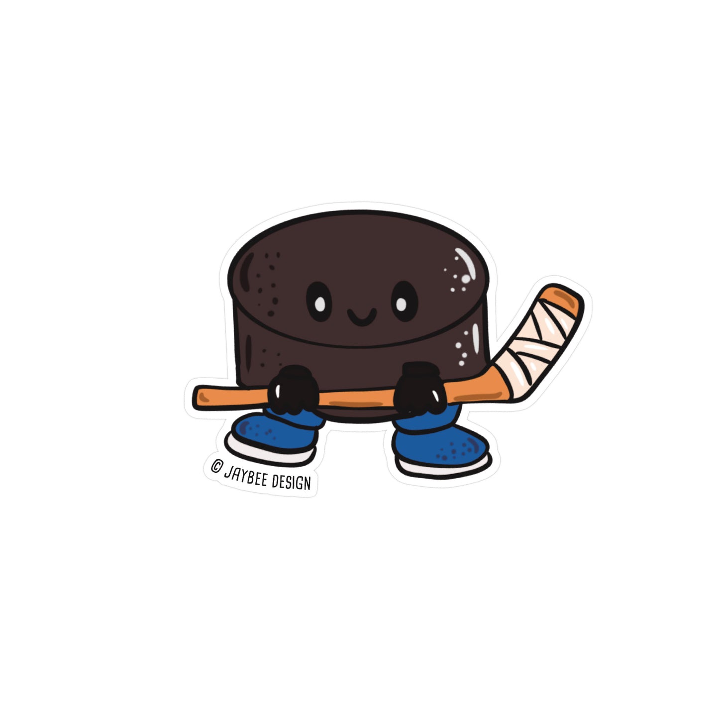 Cute Hockey Puck Vinyl Sticker