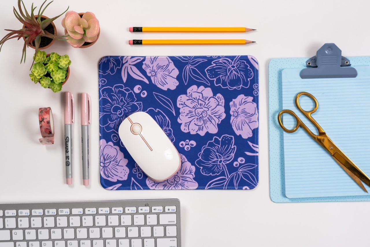 Purple Fields Pattern Mousepad