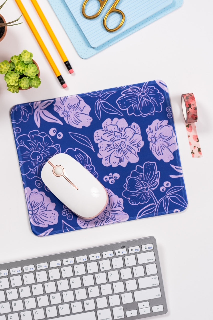 Purple Fields Pattern Mousepad