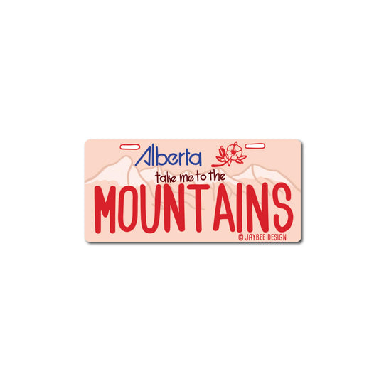 Mountain License Plate Vinyl Sticker