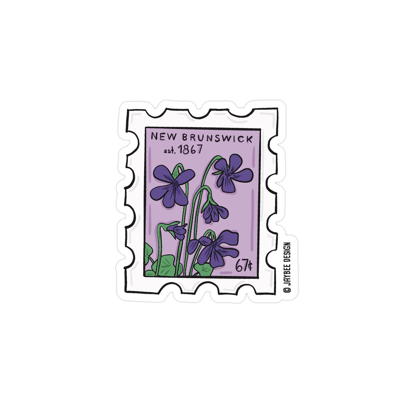 New Brunswick Stamp Vinyl Sticker