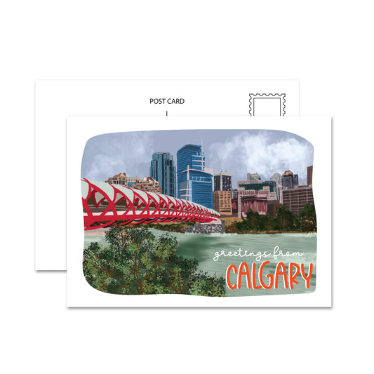 Greetings From Calgary (Peace Bridge) Postcard