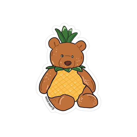 Pineapple Bear Vinyl Sticker