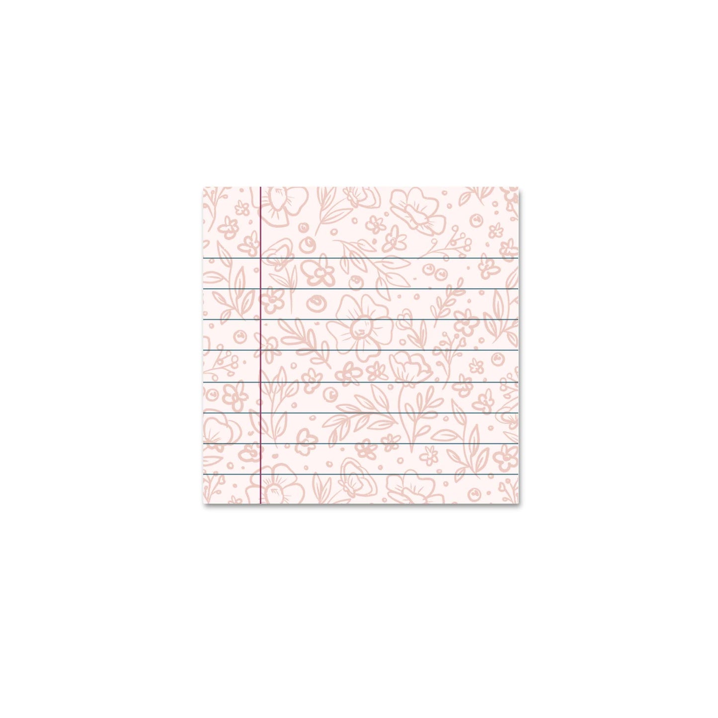 Pink Floral Sticky Notes