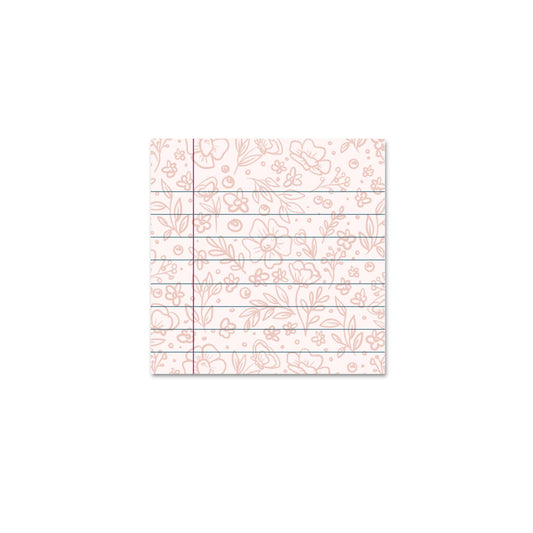 Pink Floral Sticky Notes