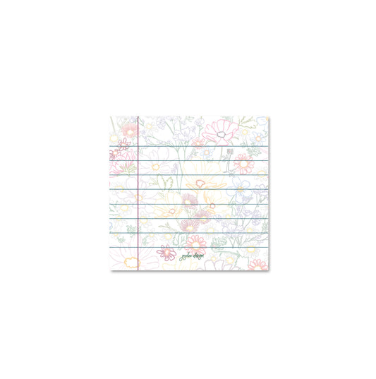 Rainbow Floral Sticky Notes (SECONDS)