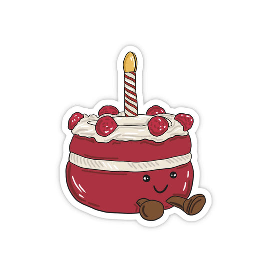 Red Cake Vinyl Sticker