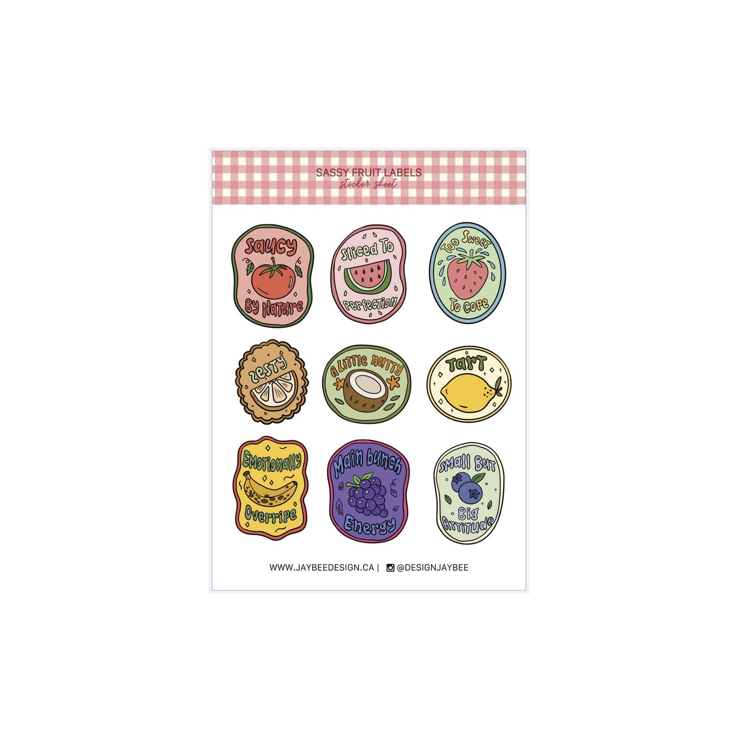 Sassy Fruit Sticker Sheet
