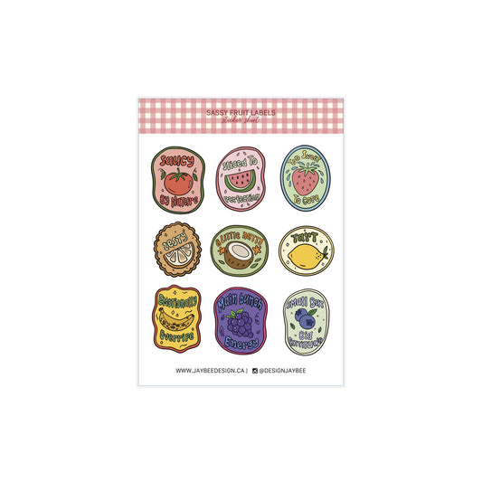 Sassy Fruit Sticker Sheet