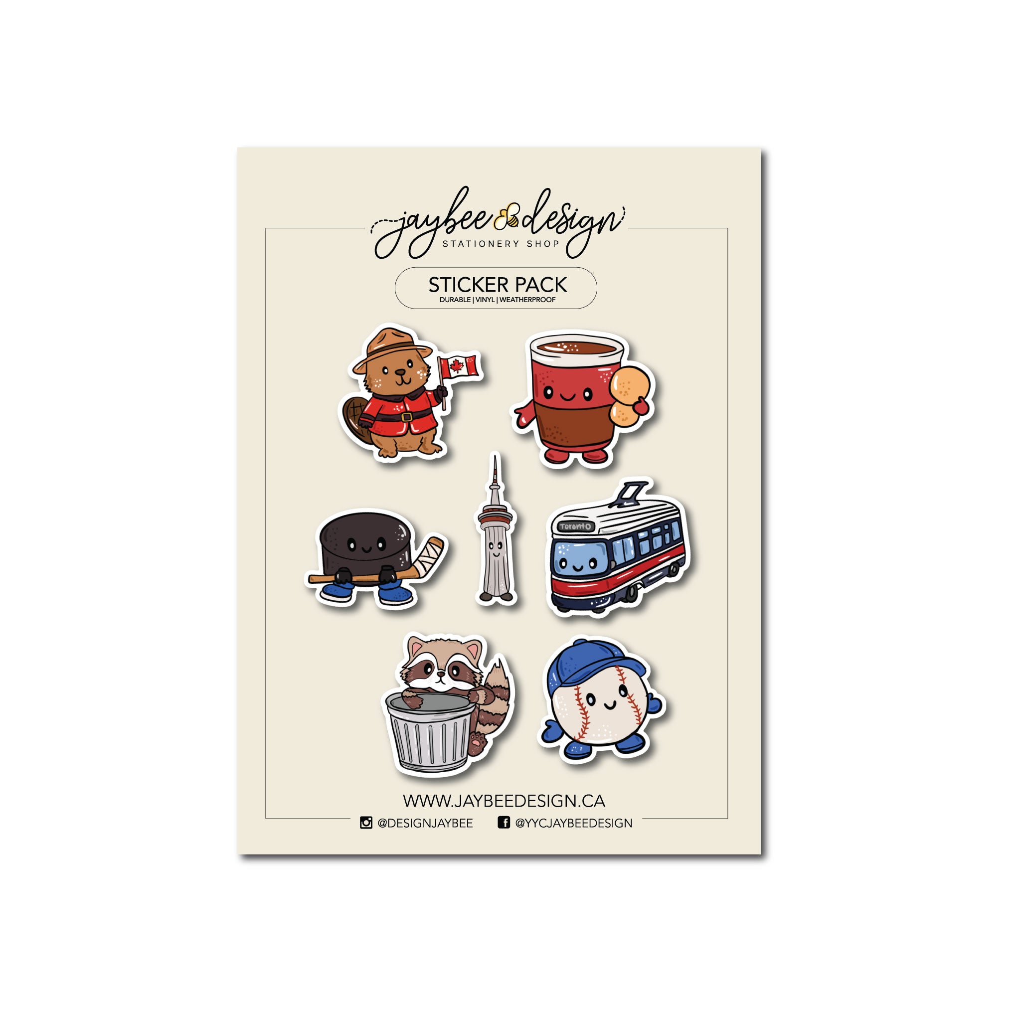 Toronto Vinyl Sticker Pack – Jaybee Stationery Inc