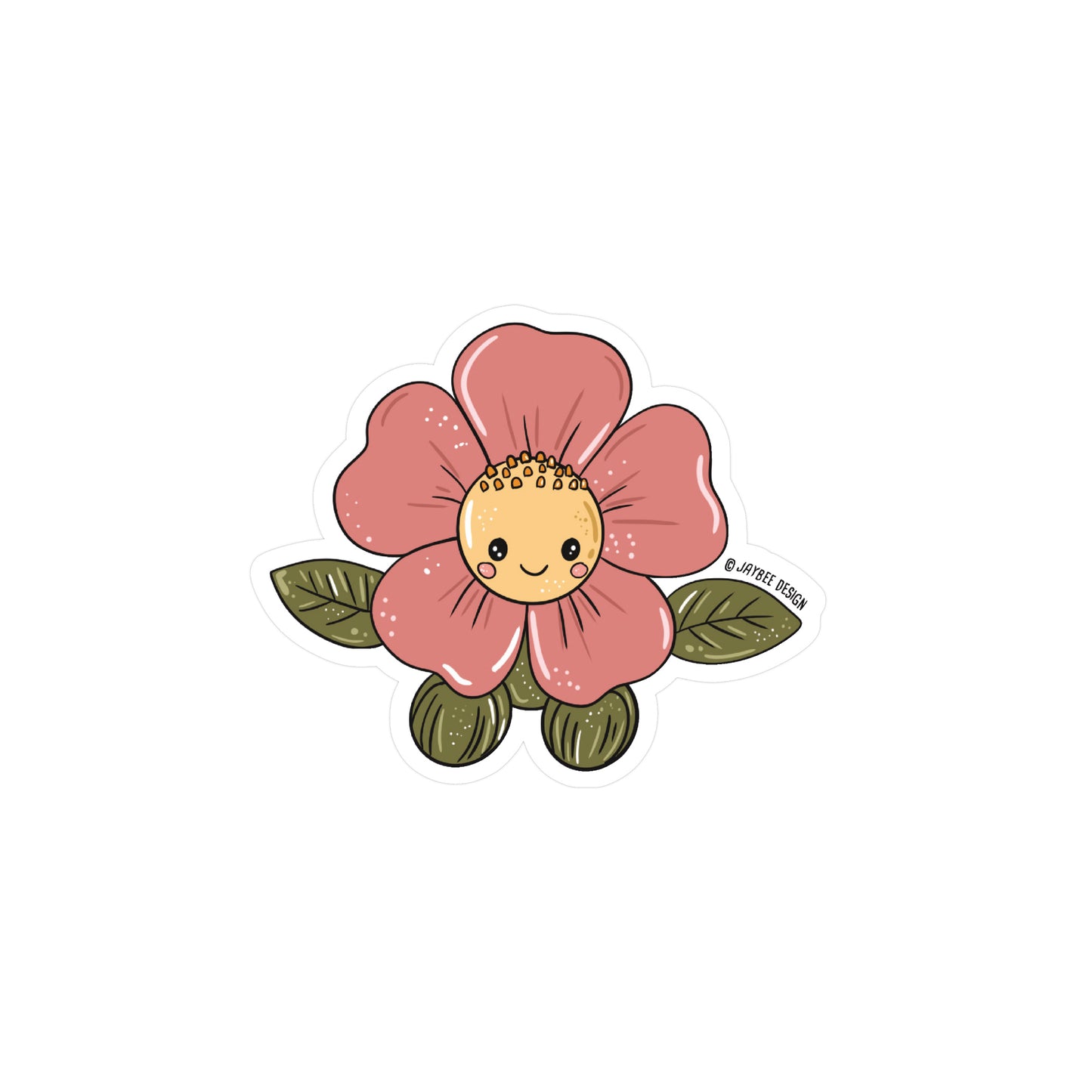 Alberta Wildrose Cutie Vinyl Sticker