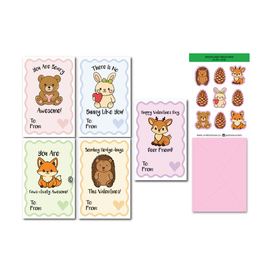 Woodland Valentine Set - Card Set (PRE-ORDER)