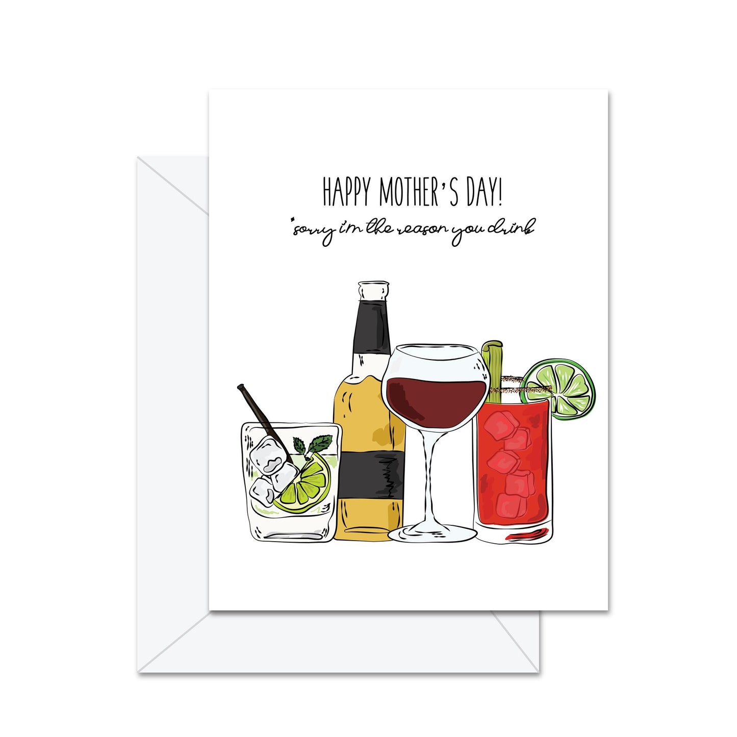 Happy Mother's Day! Sorry I Am The Reason You Drink! - Greeting Card