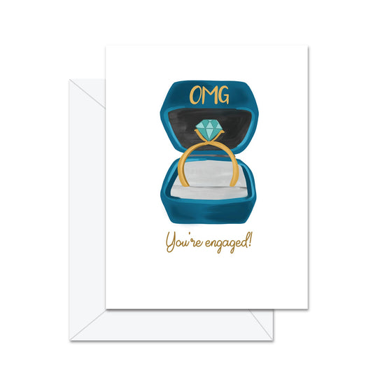 OMG, You're Engaged! - Greeting Card