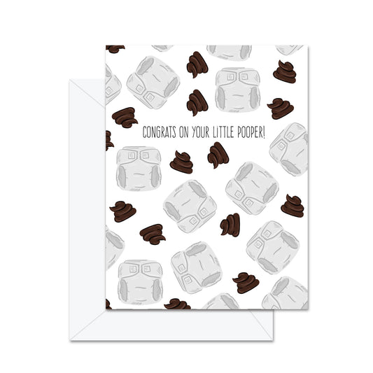 Congrats On Your Little Pooper! - Greeting Card