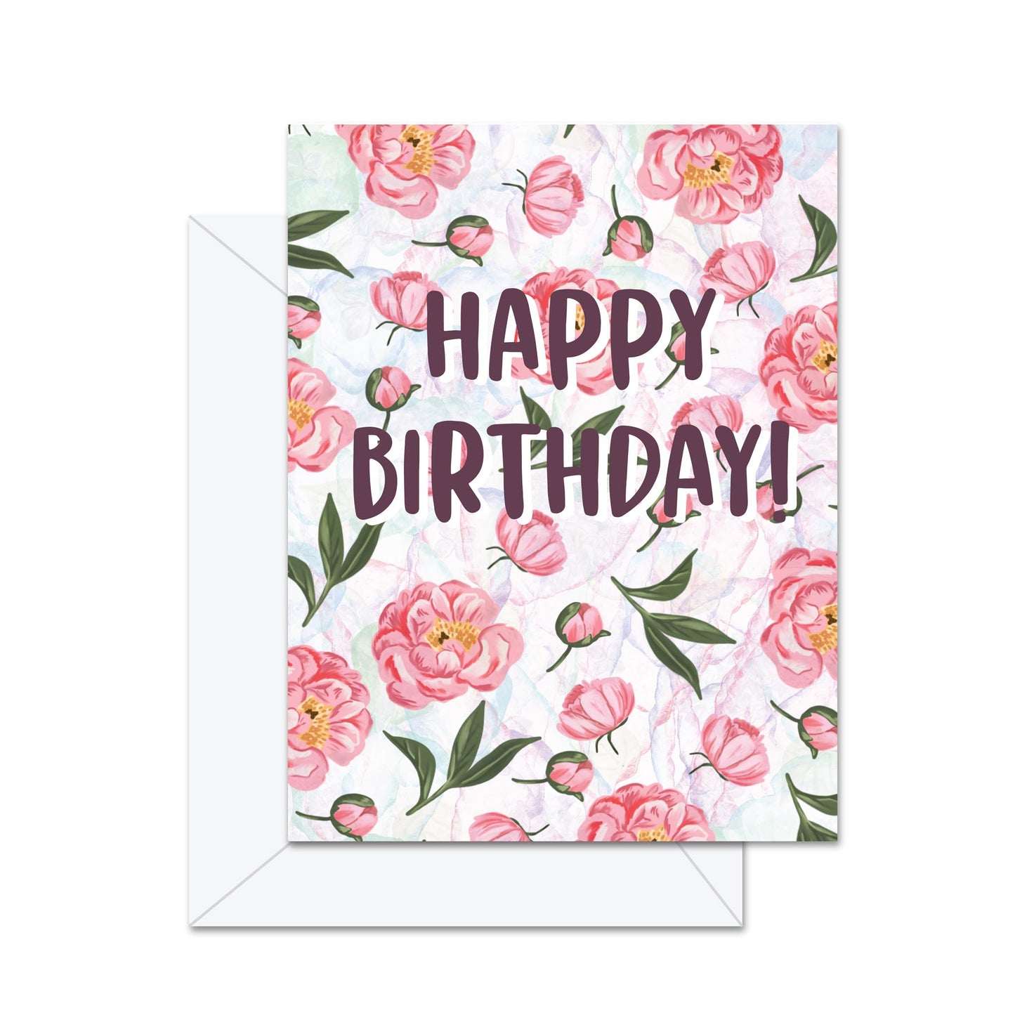 Happy Birthday! (Peonies) - Greeting Card