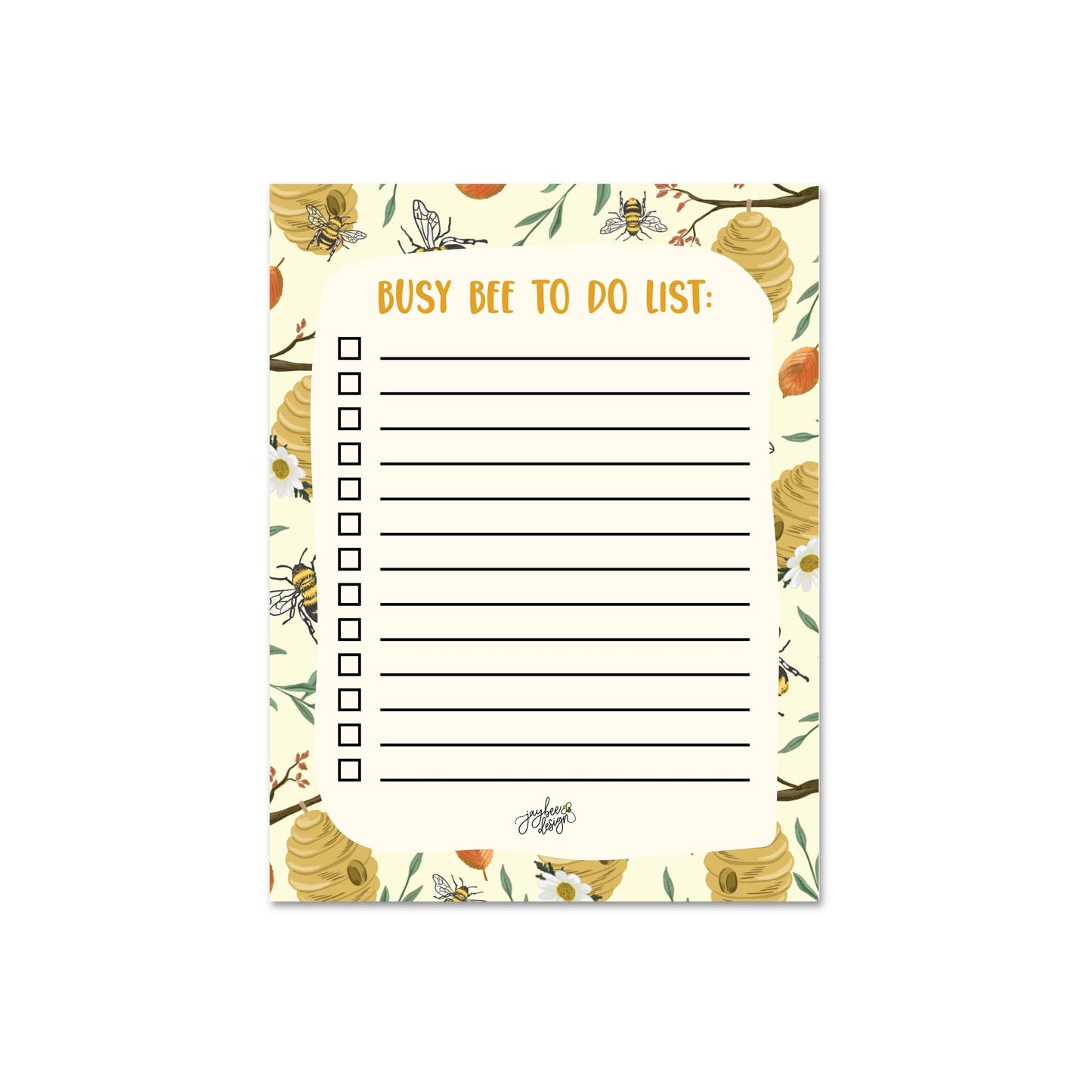 Busy Bee To Do List Notepad