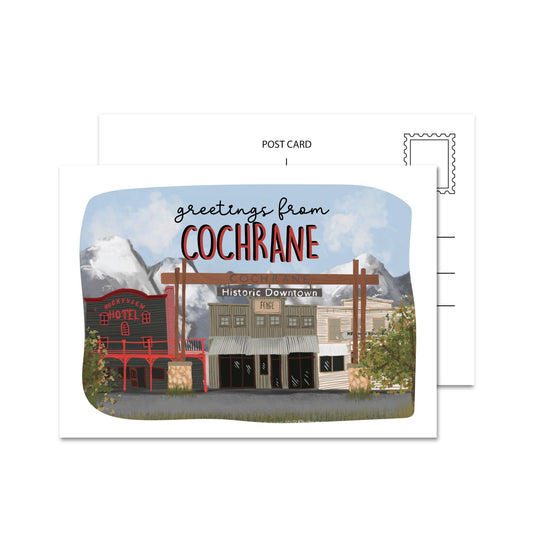 Downtown Cochrane Postcard