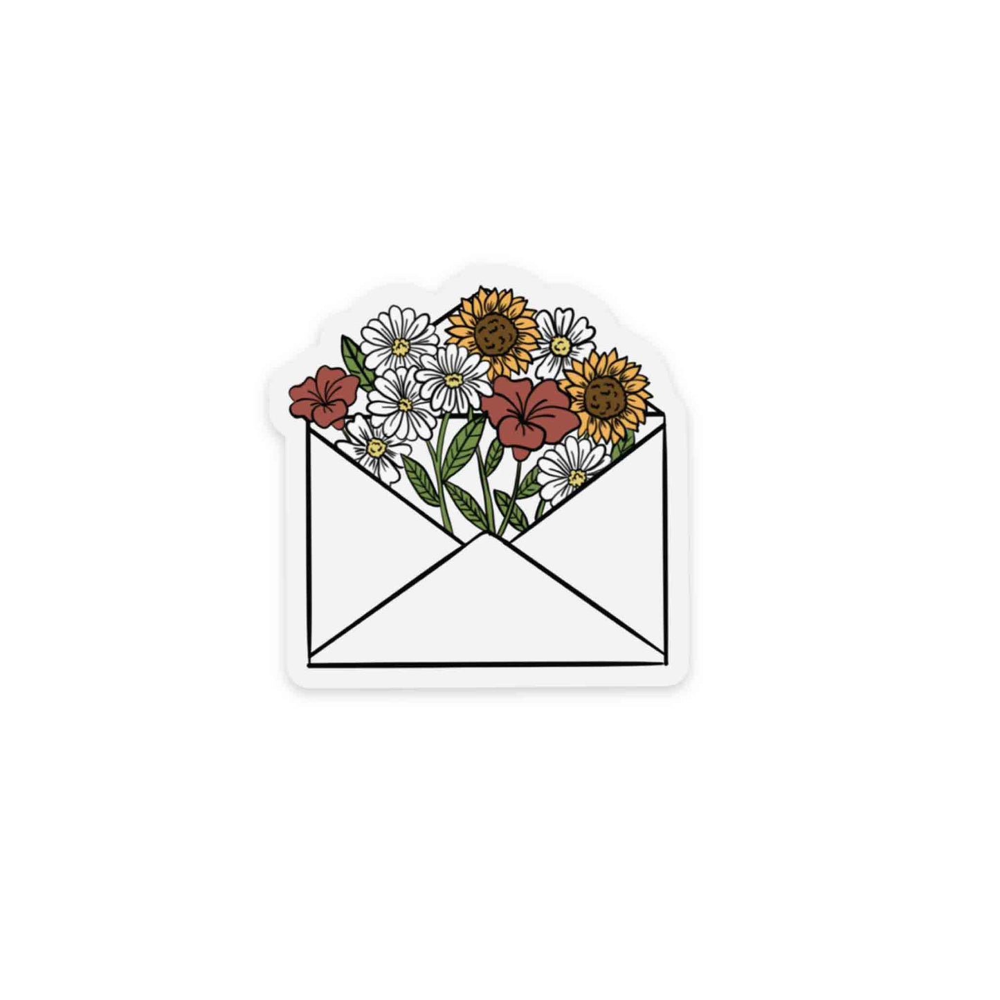 Envelope W/ Florals Matte Sticker