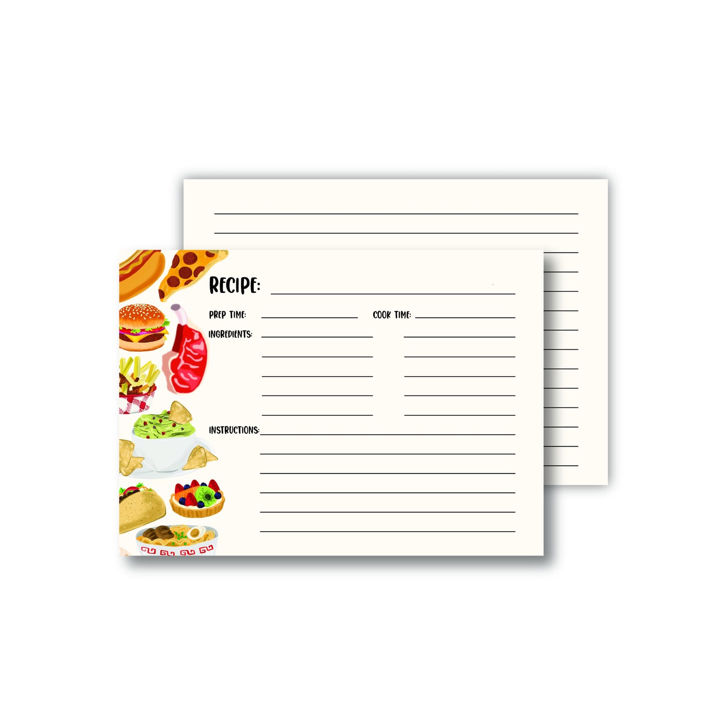 Food Recipe Cards - 8 PK