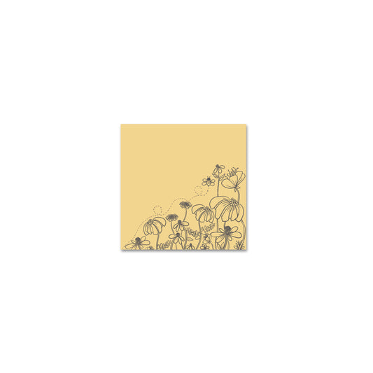 Yellow Floral Sticky Notes